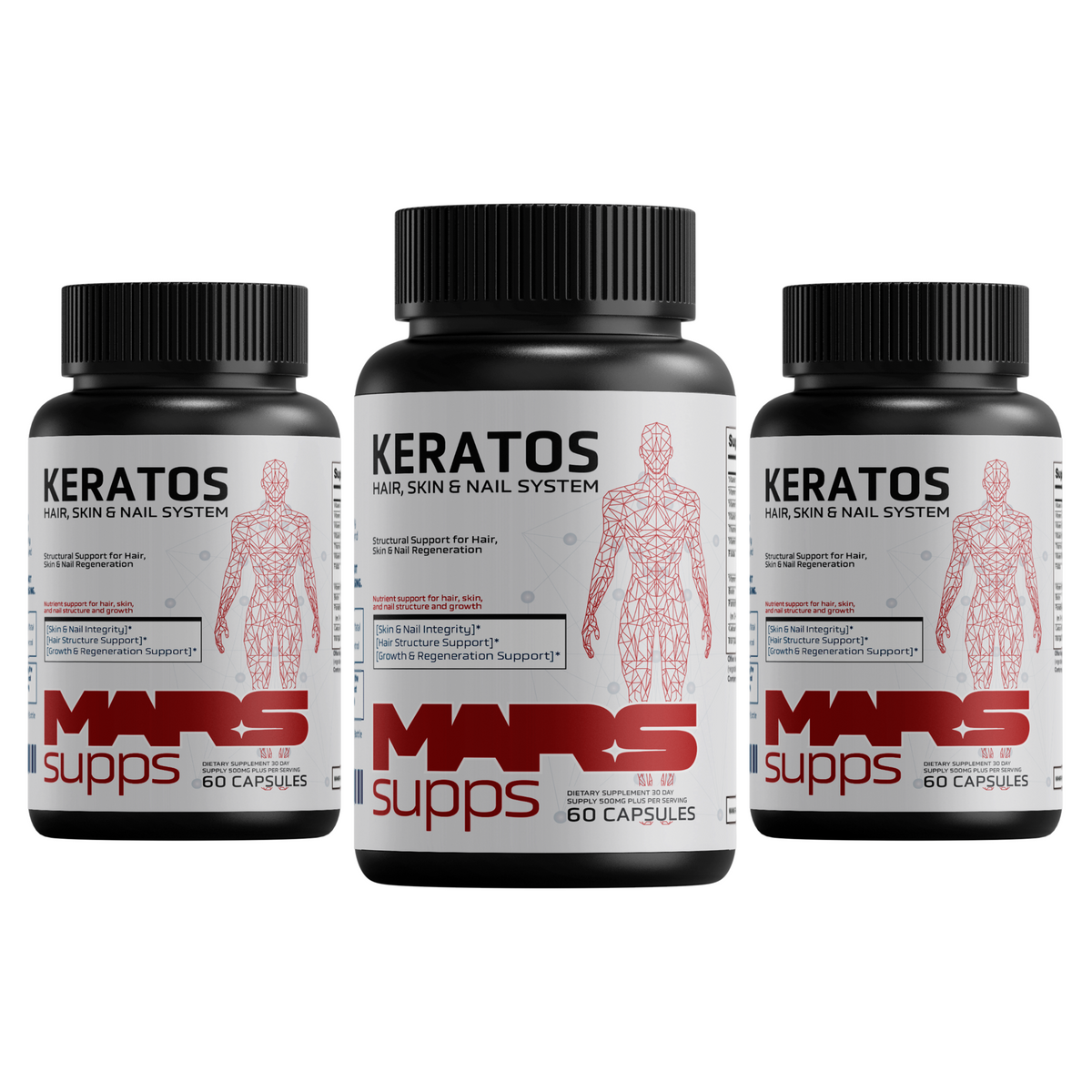 KERATOS  Hair, Skin & Nail Structural Support System | 60 Capsules