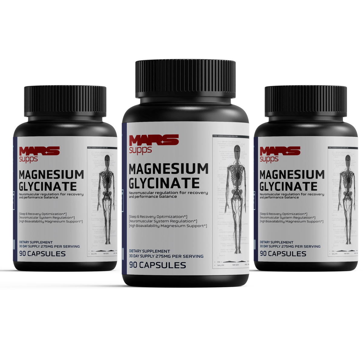 MAGNESIUM GLYCINATE  Neuromuscular, Sleep & Recovery Support | 90 Capsules