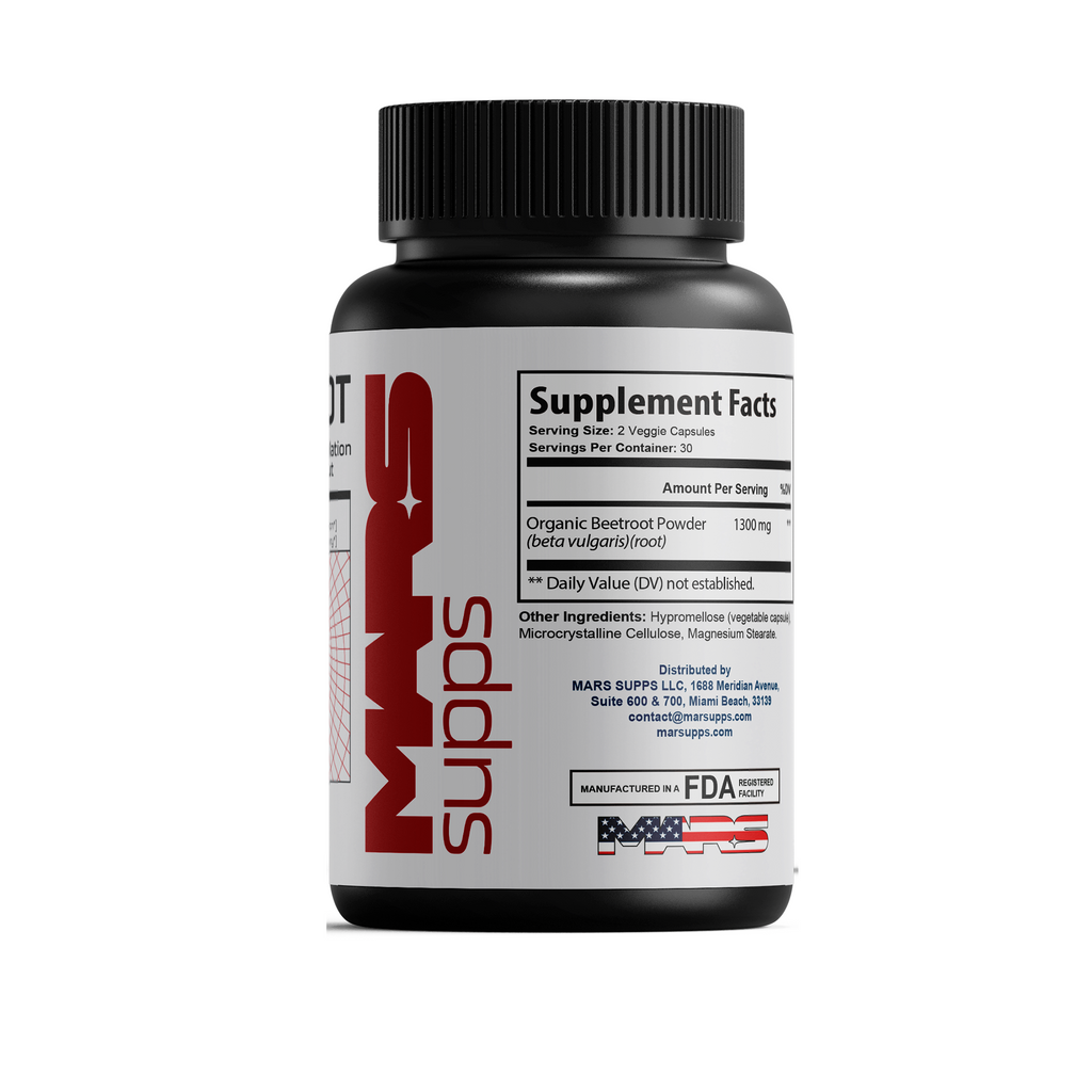 BEETROOT Nitric Oxide, Blood Flow & Endurance Support | 60 Capsules