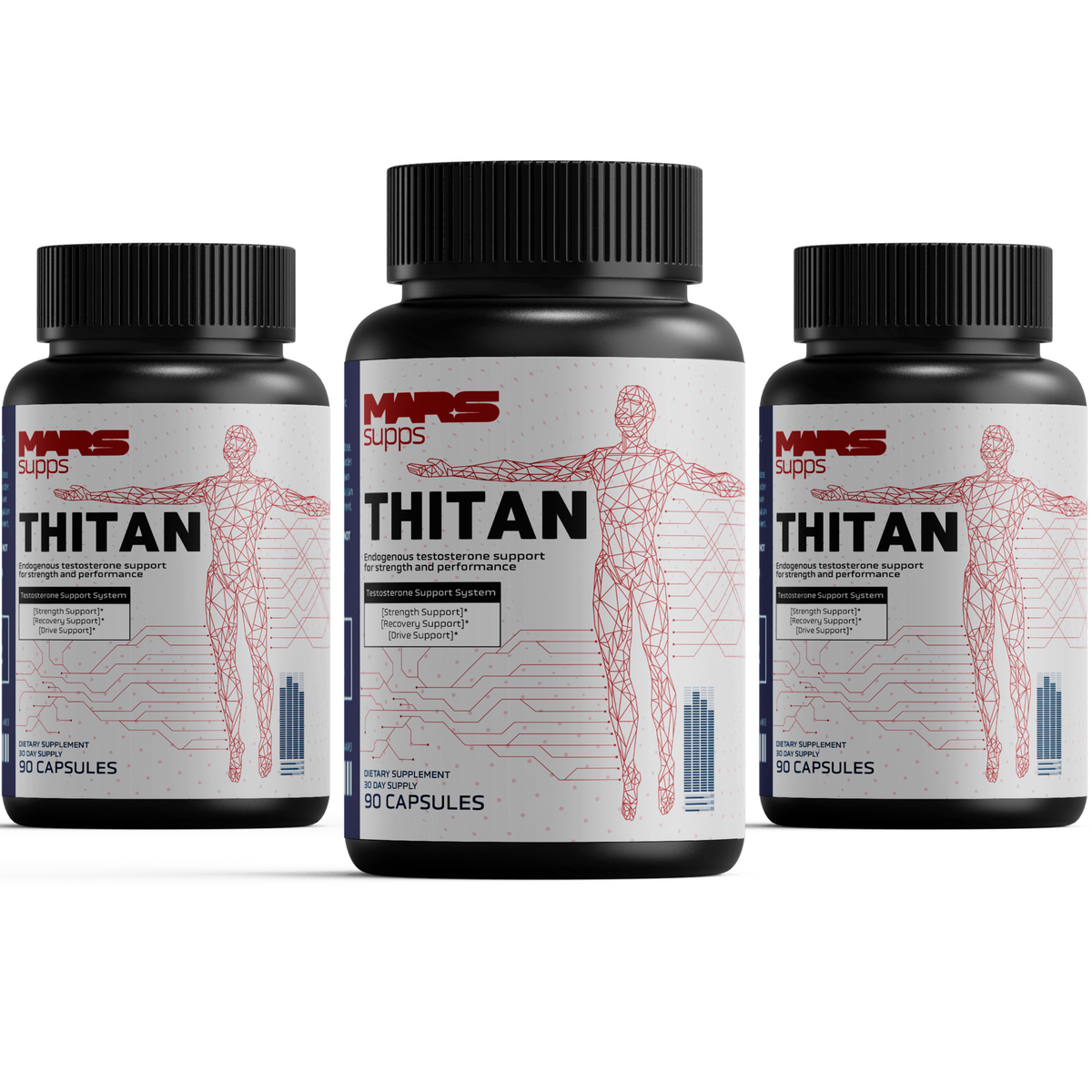THITAN  Testosterone, Strength & Male Performance Support | 90 Capsules
