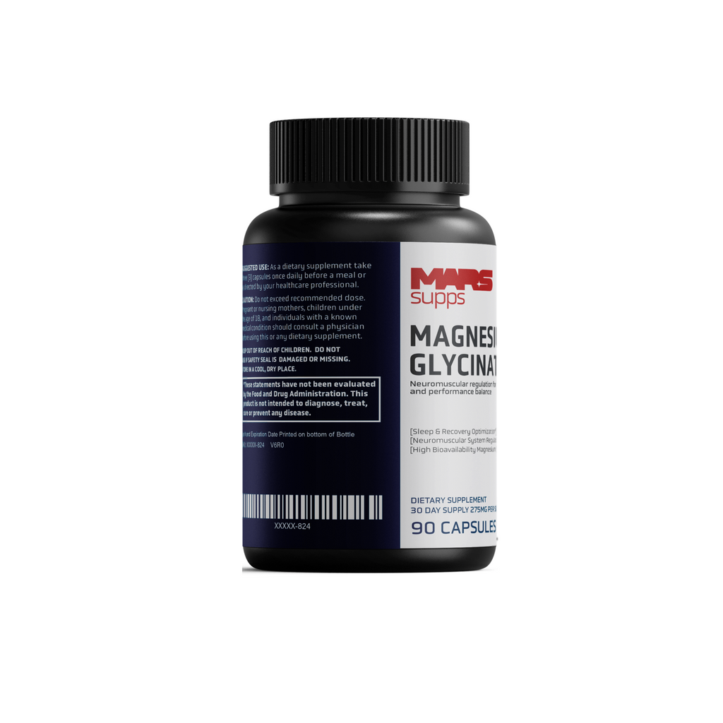 MAGNESIUM GLYCINATE  Neuromuscular, Sleep & Recovery Support | 90 Capsules