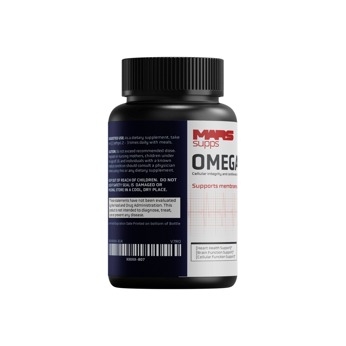 OMEGA 3  EPA + DHA Heart, Brain & Cellular Support | 60 Softgels