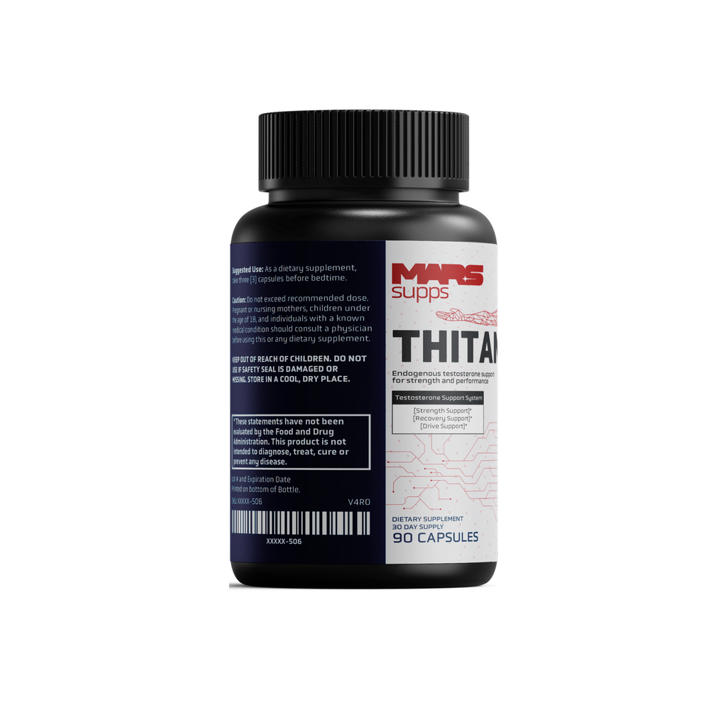 THITAN  Testosterone, Strength & Male Performance Support | 90 Capsules