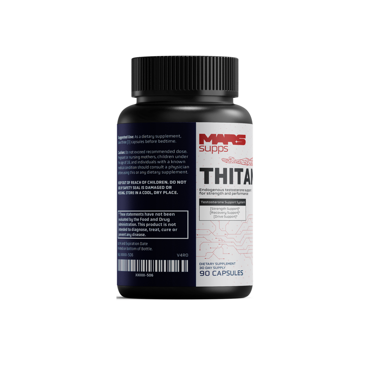 THITAN  Testosterone, Strength & Male Performance Support | 90 Capsules